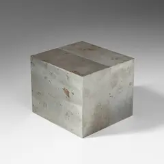 Fault by Carl Andre, 1988, stainless steel, in 2 parts, sold Nov 2021