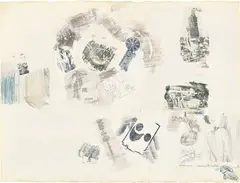The Red Virgin by Robert Rauschenberg, 1969, gouache, watercolor, pencil and solvent transfer on Arches paper, offered Nov 2021