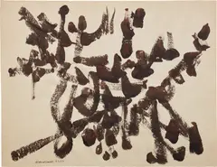Untitled by David Smith, egg tempera and India ink on paper, sold Nov 2021