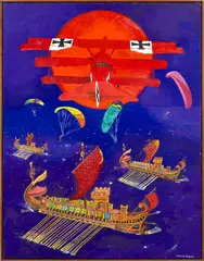 Malcolm Morley, Approaching Valhalla, 1997, oil on linen