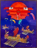 Malcolm Morley, Approaching Valhalla, 1997, oil on linen