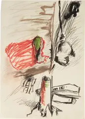 No title by Lee Lozano, 1969, mixed media on paper, sold Nov 2021