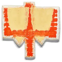 Lonesome Cowboy Styrofoam #2 by Richard Tuttle, 1988, alkyd enamel on shaped Styrofoam, offered Nov 2021