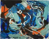 Karel Appel, Tête volante, 1958, oil on canvas