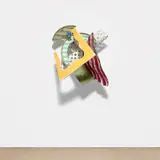 Frank Stella, The Prop of the Nation, 1984–1985, oil on ceramic and steel