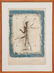 Pavel Tchelitchew, Study for a cover of the theater program for the Ballet Russes, 1928, watercolor, ink paper collage and artist's perforations on paper
