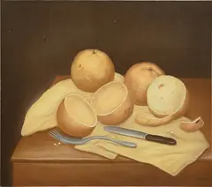 Fernando Botero, Naranjas, 1970, oil on canvas