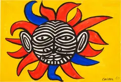 Soleil Noir by Alexander Calder, 1967, gouache and ink on paper, sold Nov 2021