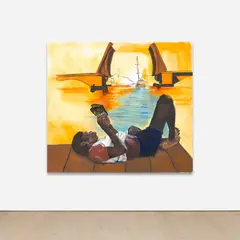 Jerrell Gibbs, Top Down, 2019, oil and oilstick on canvas
