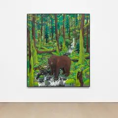 Ben Sledsens, Bear in the Deep Woods, 2018–2019, oil and acrylic on canvas