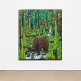 Ben Sledsens, Bear in the Deep Woods, 2018–2019, oil and acrylic on canvas