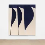 Sarah Crowner, Rotated Stretched Stems, Cropped, 2016, acrylic and raw canvas sewn on canvas