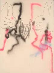 Robert Nava, Untitled, 2017, spray paint and oilstick on canvas
