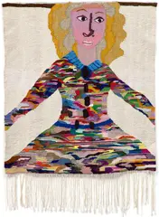 Christina Forrer, Woman with Dress, 2016, wool, cotton, linen and silk