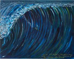 Raymond Pettibon, Untitled (The view from beyond the breakers), 1988–1994, oil on canvas