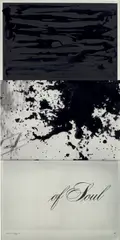 Lorna Simpson, Three Part Soul, 2016, ink and screenprint on claybord, in 3 parts