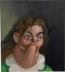 George Condo, Smiling Young Woman, 2008, oil on canvas