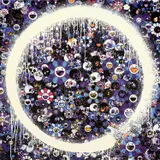 Takashi Murakami, To be titled (EN-SO Flowers & Skulls Blue), 2015, acrylic on canvas