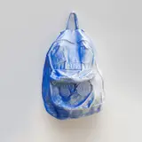 Daniel Arsham, Blue Gradient Backpack, 2017, paint on hydrostone