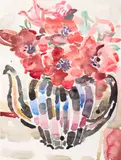 Elizabeth Peyton, Black teapot, Anemones, We