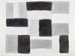 MUNA 11/8/02 by Sean Scully, 2002, watercolor on paper, sold Nov 2021