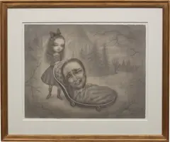 Perambulation by Mark Ryden, 2014, graphite on paper, in artist's frame, sold Nov 2021