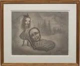 Mark Ryden, Perambulation, 2014, graphite on paper, in artist's frame