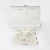 Josh Smith, Suitcase Painting with 7 Flower Drawings