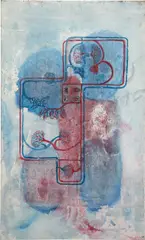 Guillermo Kuitca, House Plan with Blood Flow, 1990, acrylic on canvas
