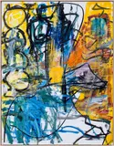 Aaron Garber-Maikovska, Untitled, 2019, ink and oil on fluted polyboard, in artist's frame