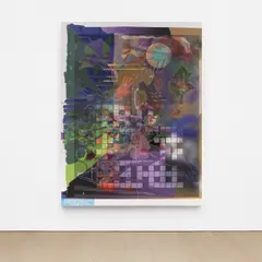 Michael Williams, You're Not Boarding Till Group 40, 2015, inkjet and airbrush on canvas