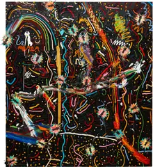 Devin Troy Strother, “Gurrrrrrl What’chu Know About Space and Shit” Said Key’Key to Shay’Shay, 2012, mixed media and paper collage on canvas