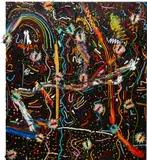 Devin Troy Strother, “Gurrrrrrl What’chu Know About Space and Shit” Said Key’Key to Shay’Shay, 2012, mixed media and paper collage on canvas
