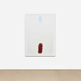 Analia Saban, OFFSET: Two Pipes (one faces up, one faces down), 2010, laser cut acrylic and acrylic on un-stretched canvas
