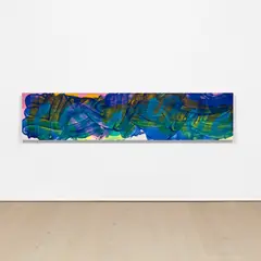 David Reed, #481, 2001–2002, oil and alkyd on linen
