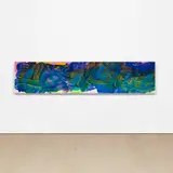 David Reed, #481, 2001–2002, oil and alkyd on linen
