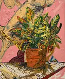 Alex Becerra, Still Life with Cigarette, 2014, acrylic on canvas