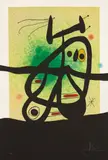 Joan Miró, L’Oiseau Mongol (Mongolian Bird) (D. 513), 1969, Etching and aquatint in colors with carborundum, on Arches paper, the full sheet