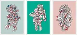 Jean Dubuffet, Exaltador; Protestator; and Objectador, from Présences fugaces (Fleeting Presences) (W. 1160–1162), 1973, Three screenprints in colors, on Dutch Etching paper, with full margins