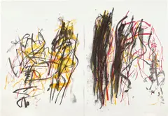 Joan Mitchell, Trees I, 1992, Monumental lithograph in colors, on two sheets of Rives BFK paper (as issued), the full sheets