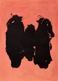Three Figures (E. & B. 489) by Robert Motherwell, 1989, Lithograph in colors, on Somerset paper, the full sheet, sold Apr 2021