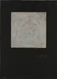 Jasper Johns, White Target (U.L.A.E. 54), 1968, Lithograph in white, on Japan appliqué to black Canson paper, with full margins
