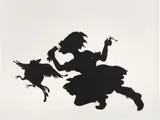 Kara Walker, The Keys to the Coop, 1997, Monumental linocut, on Rives BFK paper, with full margins