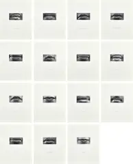 15 Mouths by Lorna Simpson, 2002, The complete set of 15 Iris prints, on velour paper colléd to Hahnemühle copperplate paper, with letterpress, with full , offered Apr 2021