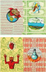 David Wojnarowicz, Earth & Wind; and Fire & Water, from Four Elements (W. 95), 1990, Lithograph diptych in colors, on Rives BFK paper, the full sheets