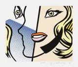 Roy Lichtenstein, Untitled Head (G. 1641, C. 292), 1995, Screenprint in colors, on Lanaquarelle Watercolor paper, with full margins