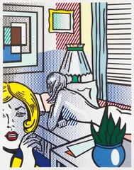 Roy Lichtenstein, Roommates, from Nudes Series (C. 282), 1994, Monumental relief print in colors, on Rives BFK paper, with full margins, the colors bright and fresh