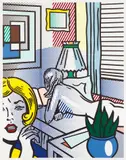 Roy Lichtenstein, Roommates, from Nudes Series (C. 282), 1994, Monumental relief print in colors, on Rives BFK paper, with full margins, the colors bright and fresh