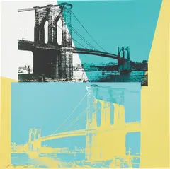Andy Warhol, Brooklyn Bridge (F. & S. 290), 1983, Unique screenprint in colors, on Lenox Museum Board, the full sheet