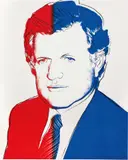 Edward Kennedy (F. & S. 240) by Andy Warhol, 1980, Unique screenprint in colors with diamond dust, on Lenox Museum Board, the full sheet, sold Apr 2021